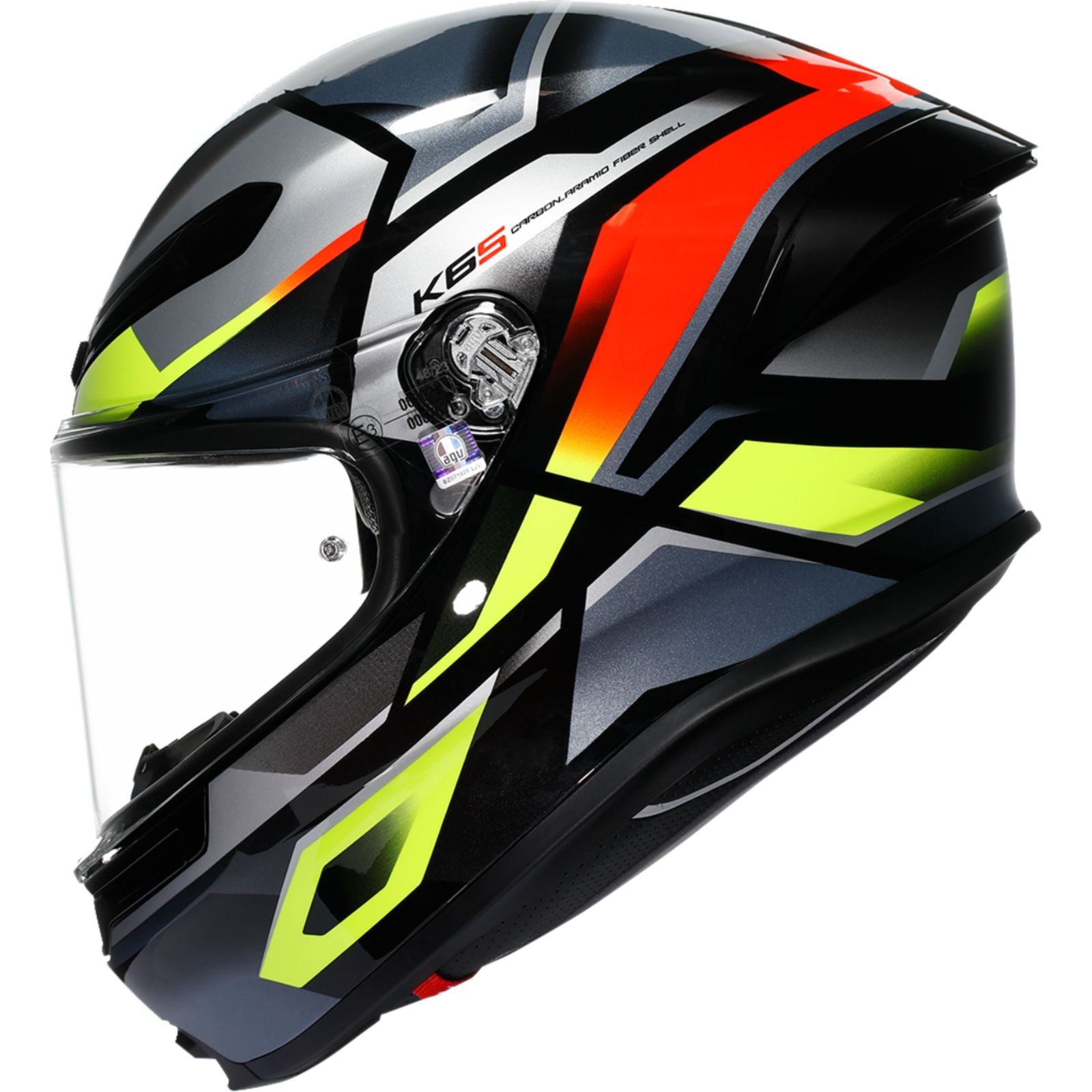 AGV Helmets K6 S Helmet - Erazer - Black/Red/Yellow Fluo_1549986