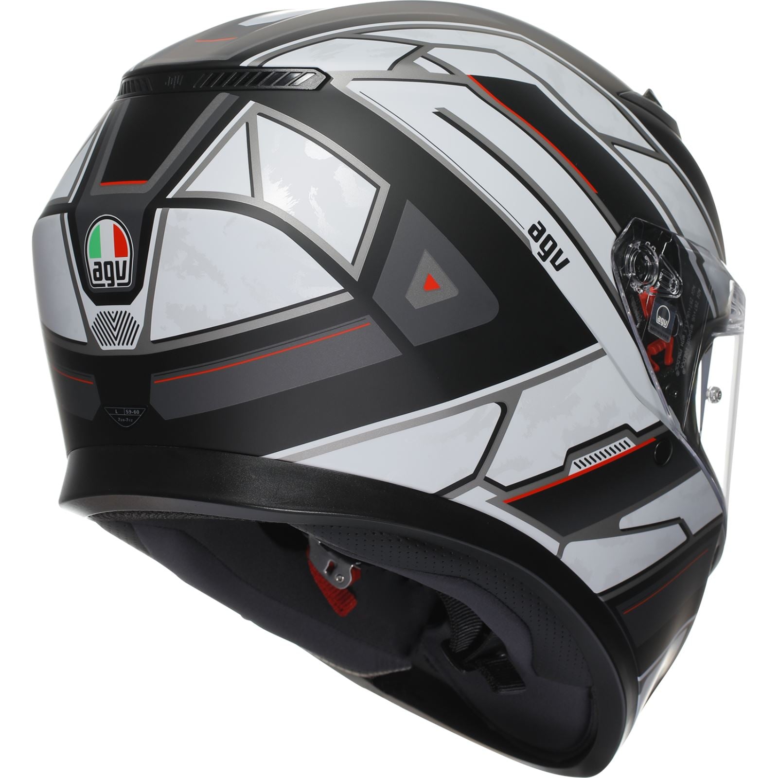 AGV Helmets K3 Helmet - Rivia - Matte Black/White_1550026