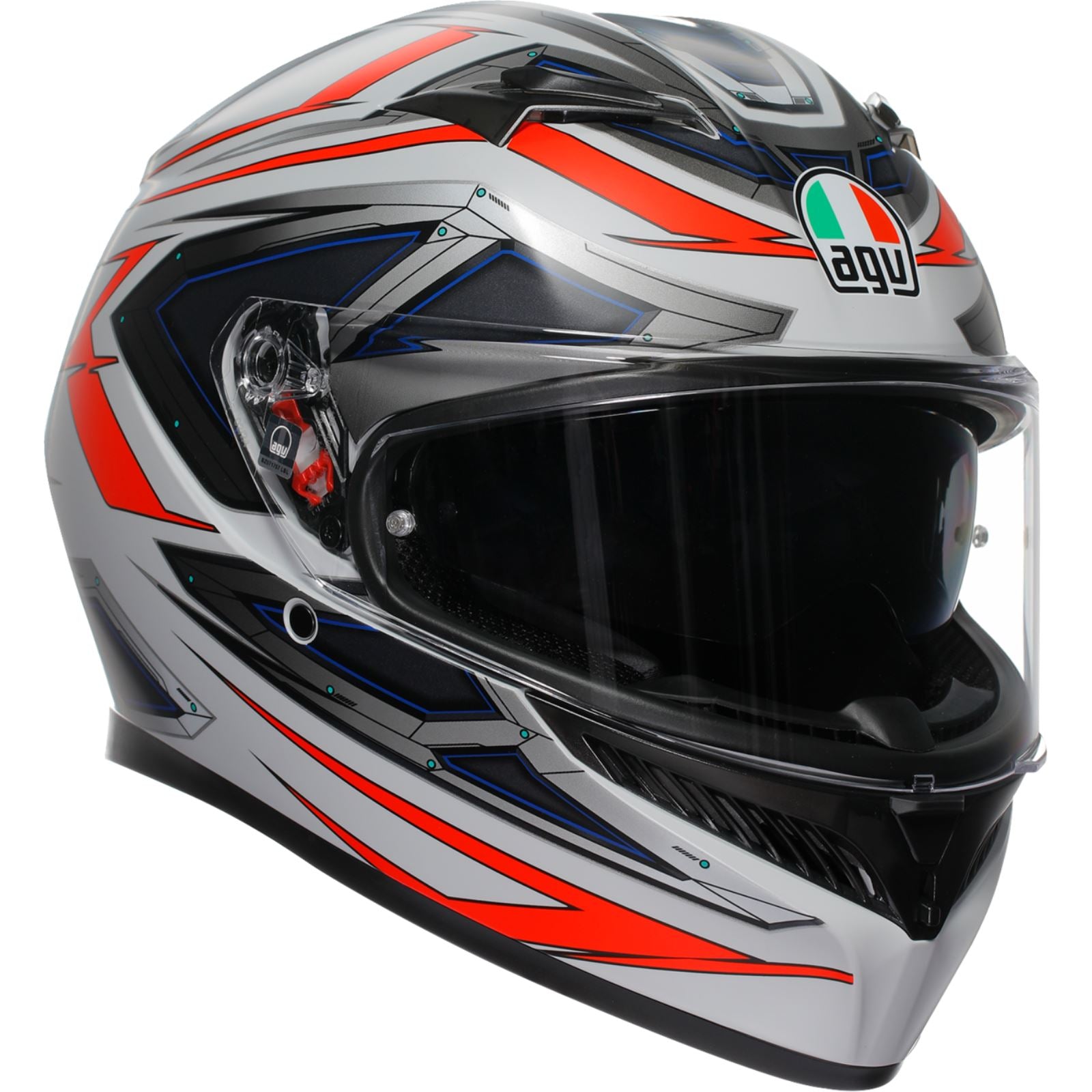 AGV Helmets K3 Helmet - Space - Matte White/Red Fluo_1550084