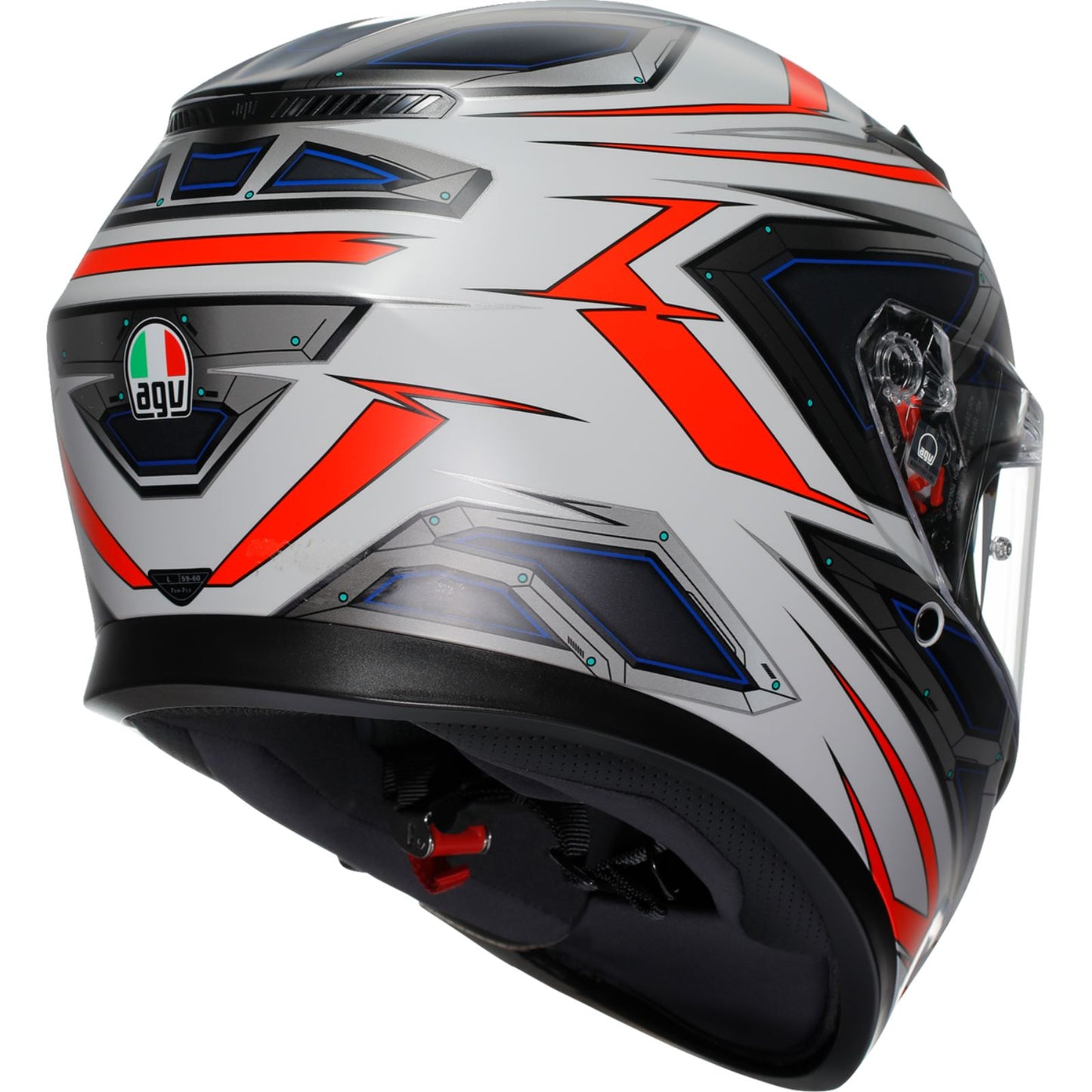 AGV Helmets K3 Helmet - Space - Matte White/Red Fluo_1550083