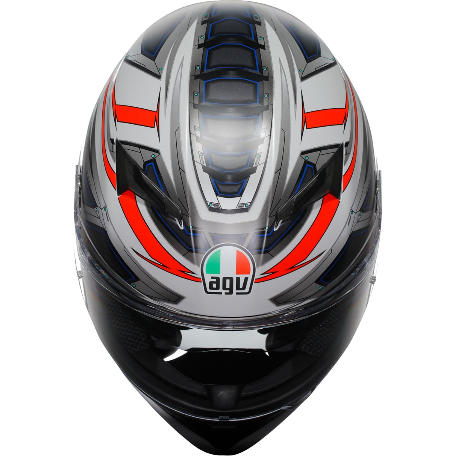 AGV Helmets K3 Helmet - Space - Matte White/Red Fluo_1550062