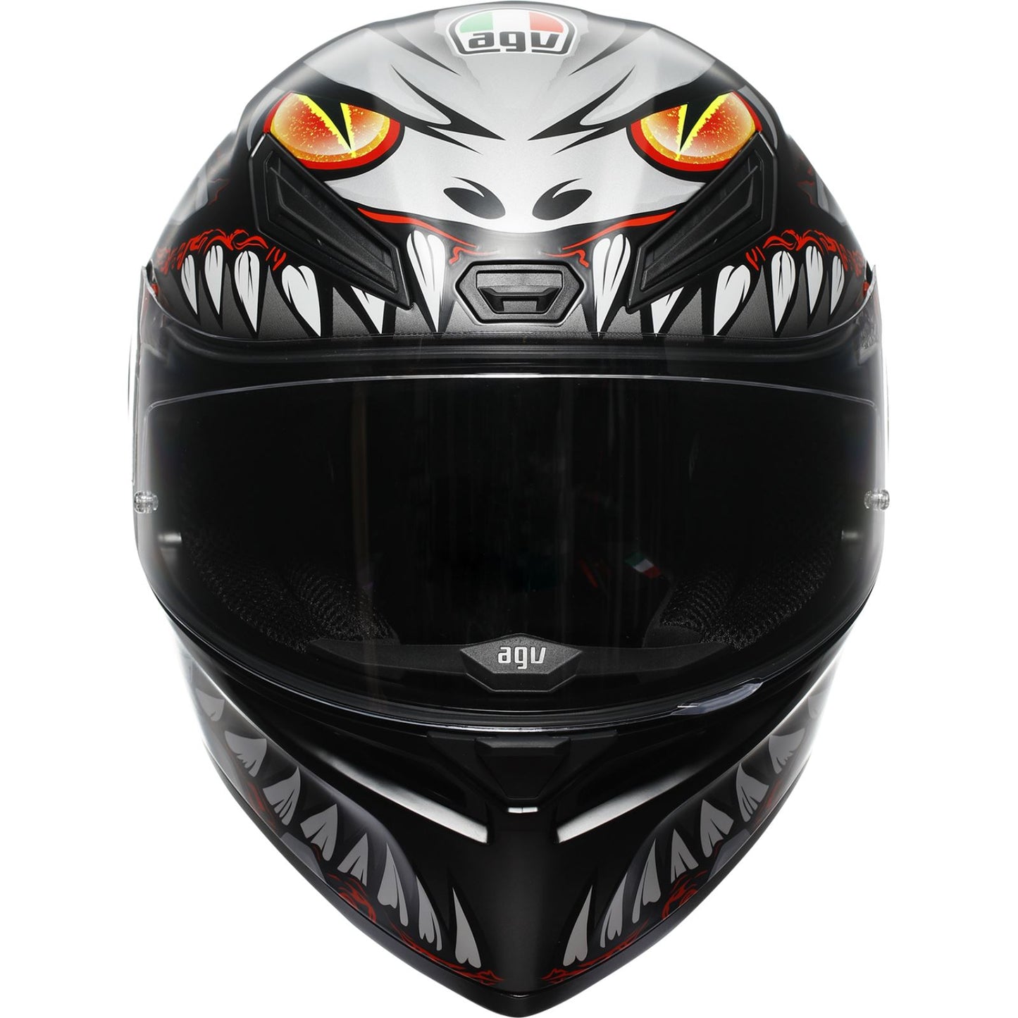 AGV Helmets K1 S Helmet - Lyzard - Matte Black/Gray/Red_1550355