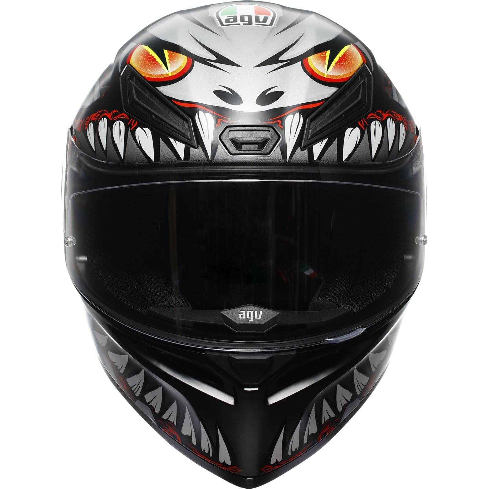 AGV Helmets K1 S Helmet - Lyzard - Matte Black/Gray/Red_1550355