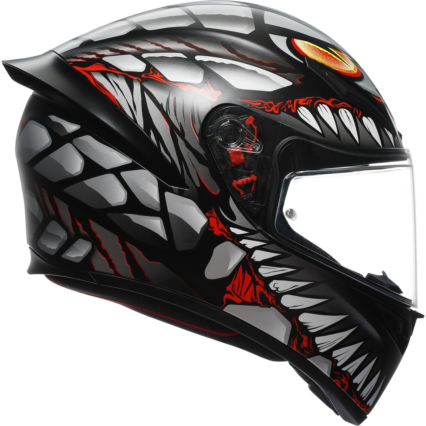 AGV Helmets K1 S Helmet - Lyzard - Matte Black/Gray/Red_1550334