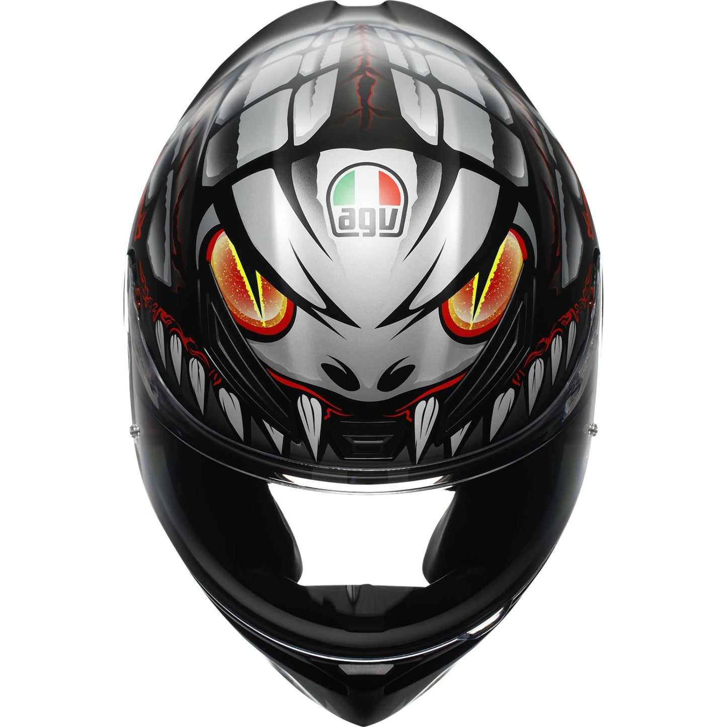 AGV Helmets K1 S Helmet - Lyzard - Matte Black/Gray/Red_1550356