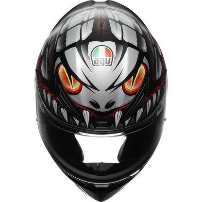 AGV Helmets K1 S Helmet - Lyzard - Matte Black/Gray/Red_1550356