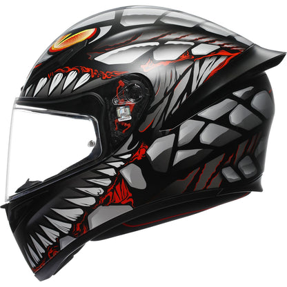 AGV Helmets K1 S Helmet - Lyzard - Matte Black/Gray/Red_1550333