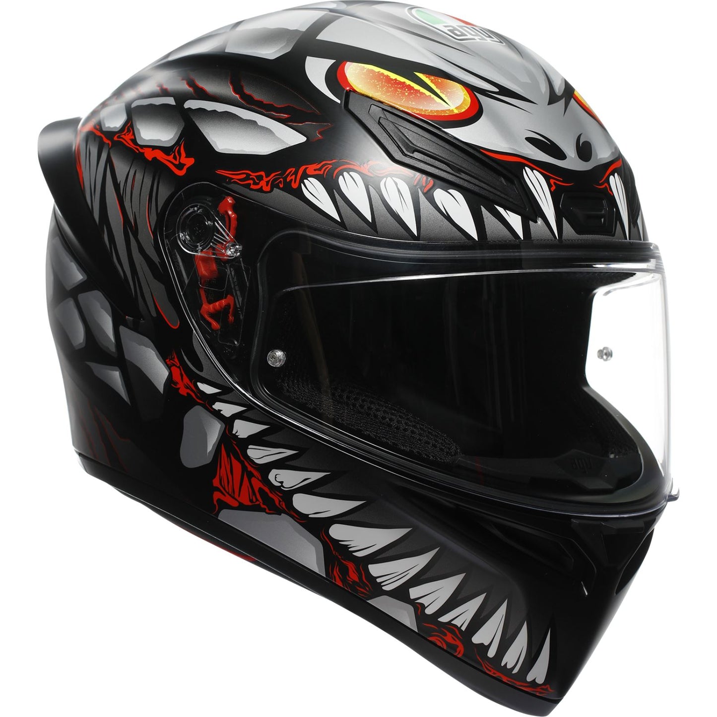 AGV Helmets K1 S Helmet - Lyzard - Matte Black/Gray/Red_1550331