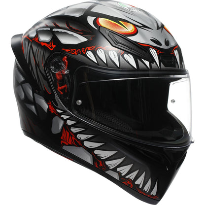 AGV Helmets K1 S Helmet - Lyzard - Matte Black/Gray/Red_1550331