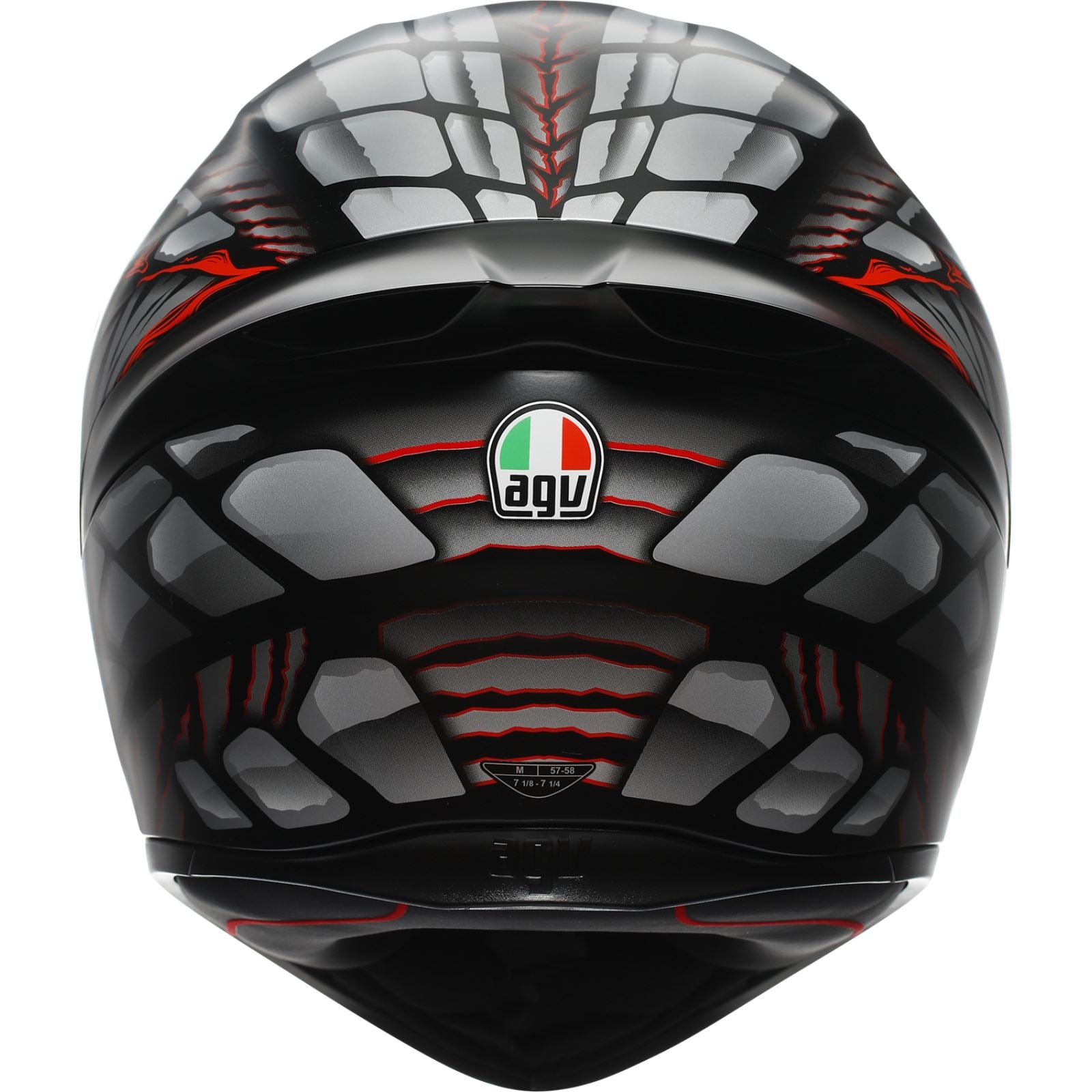 AGV Helmets K1 S Helmet - Lyzard - Matte Black/Gray/Red_1550310