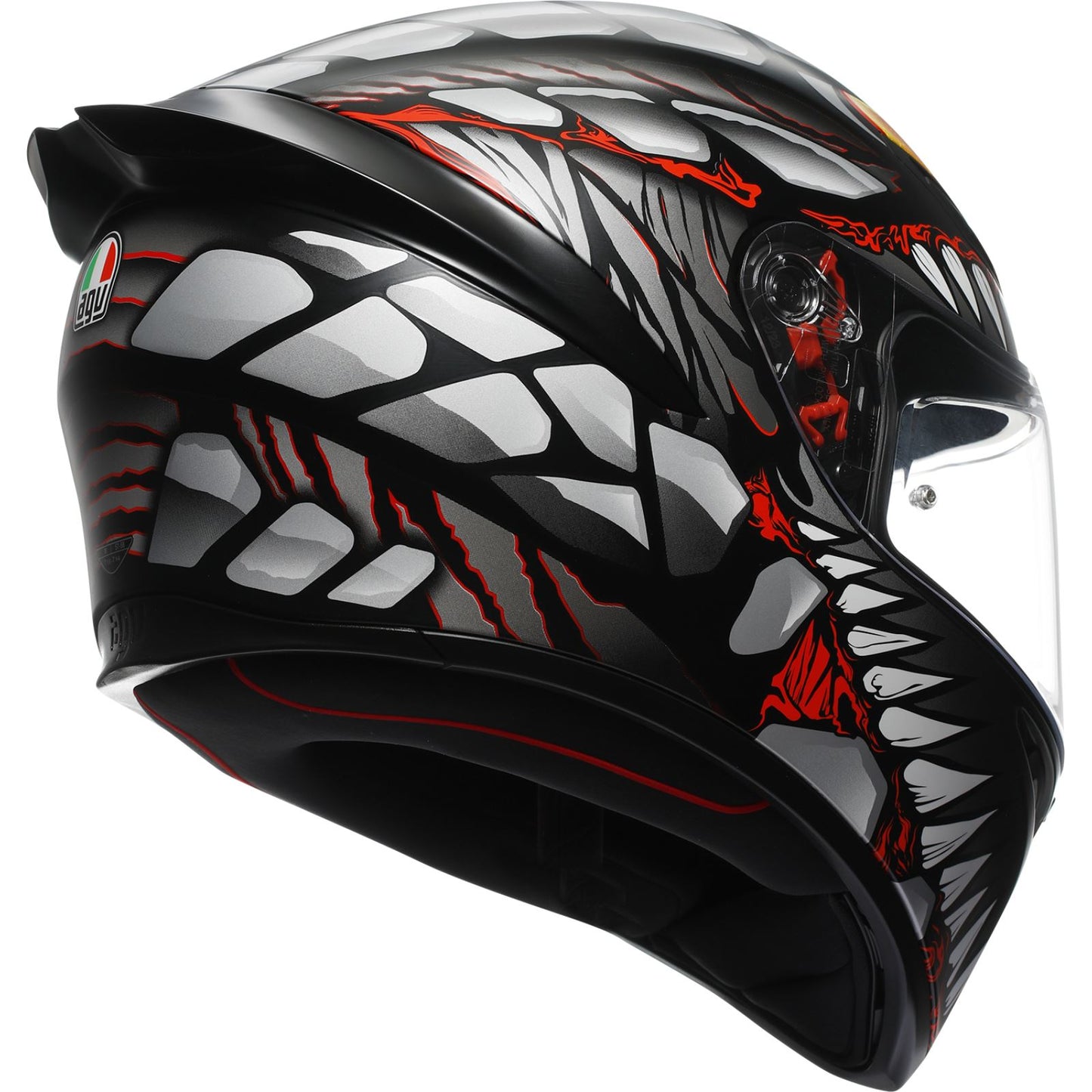 AGV Helmets K1 S Helmet - Lyzard - Matte Black/Gray/Red_1550311