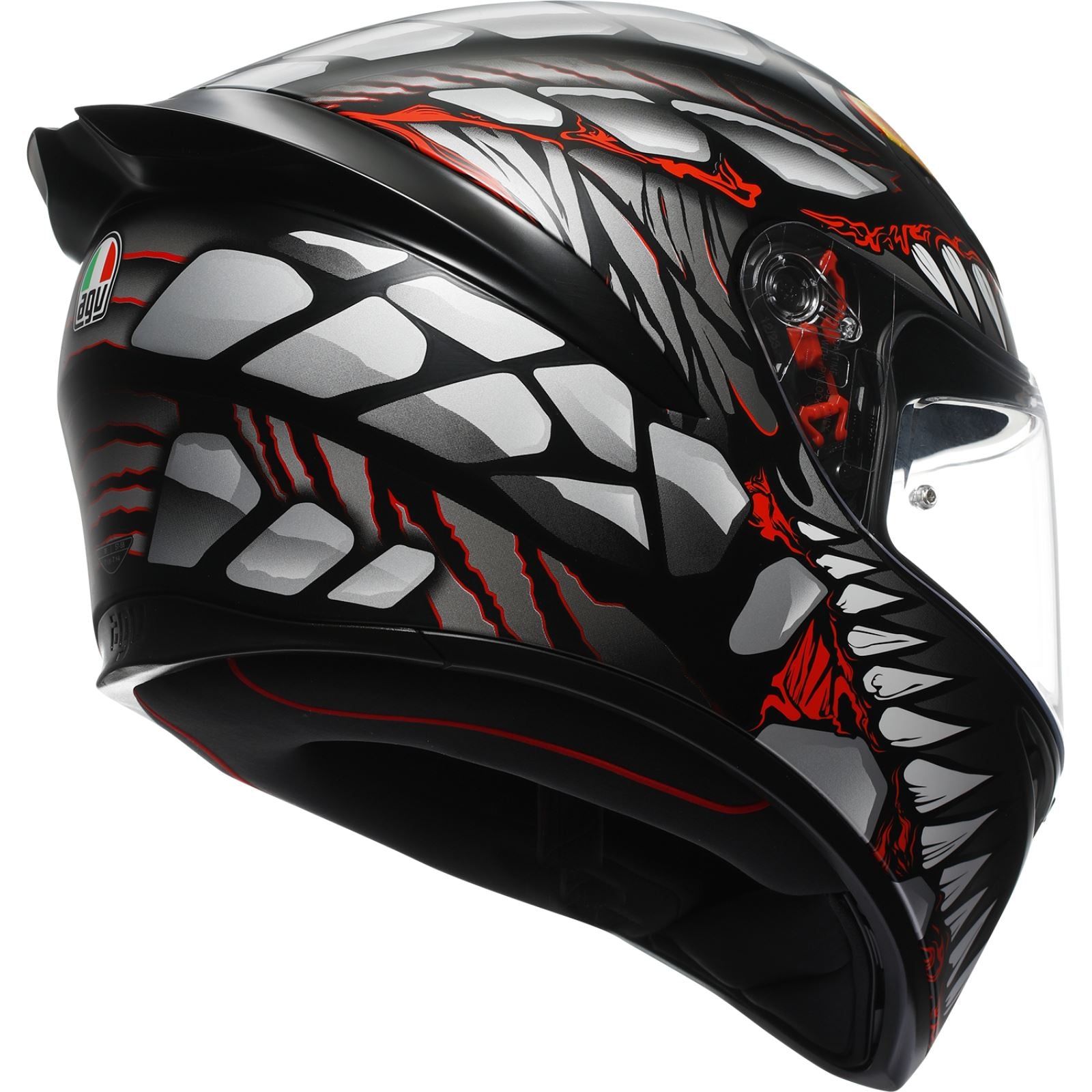AGV Helmets K1 S Helmet - Lyzard - Matte Black/Gray/Red_1550311