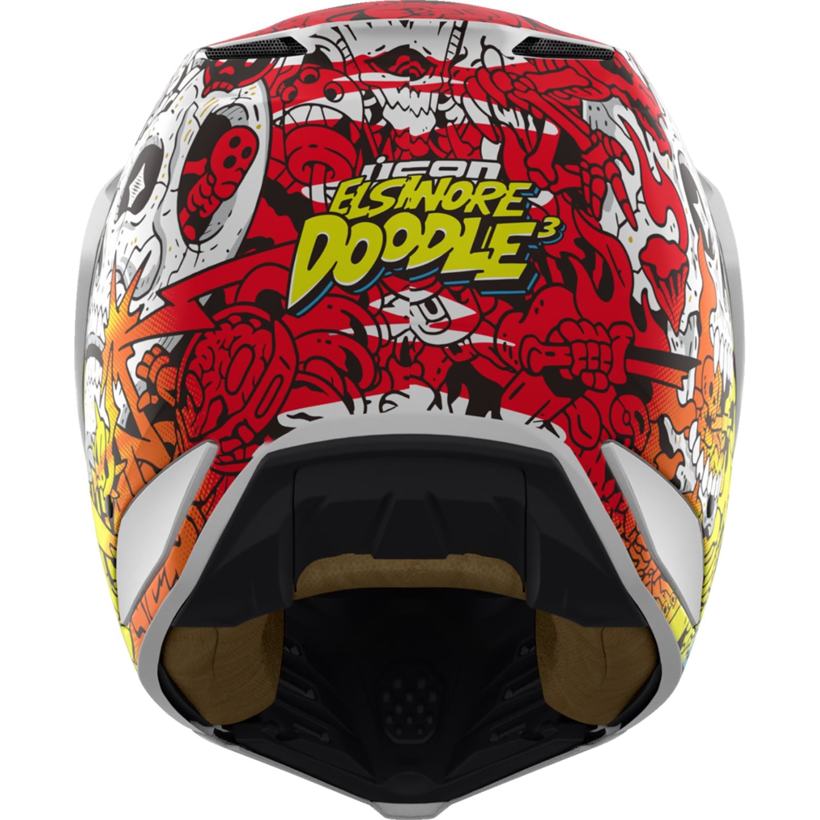 Icon Elsinore™ Helmet - Doodle 3 - White_1550455