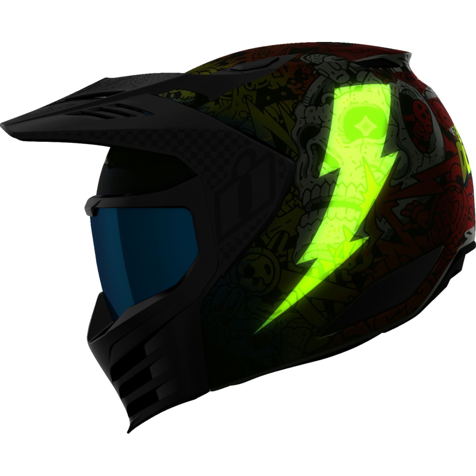 Icon Elsinore™ Helmet - Doodle 3 - White_1550410