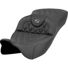 Saddlemen Roadsofa™ Extended Reach Seat - Lattice Stitch - Gray Stitch 808-07B-18402_1550641