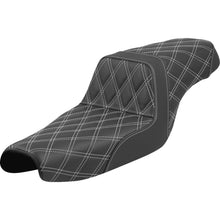 Saddlemen Step-Up Seat - Lattice Stitch - White Stitch - XL '04-'22 807-11-17506_1550645