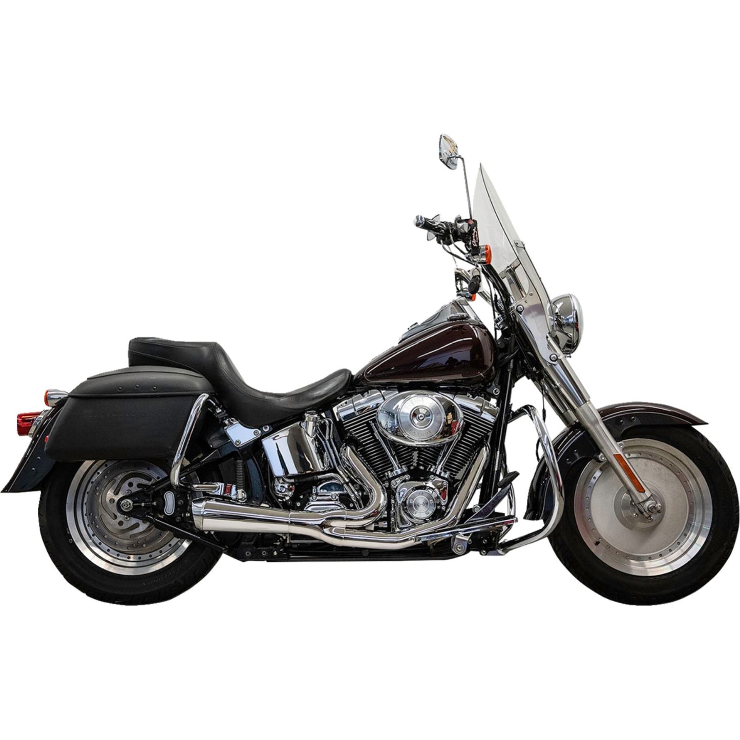 Bassani Manufacturing 2-into-1 Ripper Exhaust System - Short - Chrome for Twin Cam Softails [MPN: 1S6C]_1550613