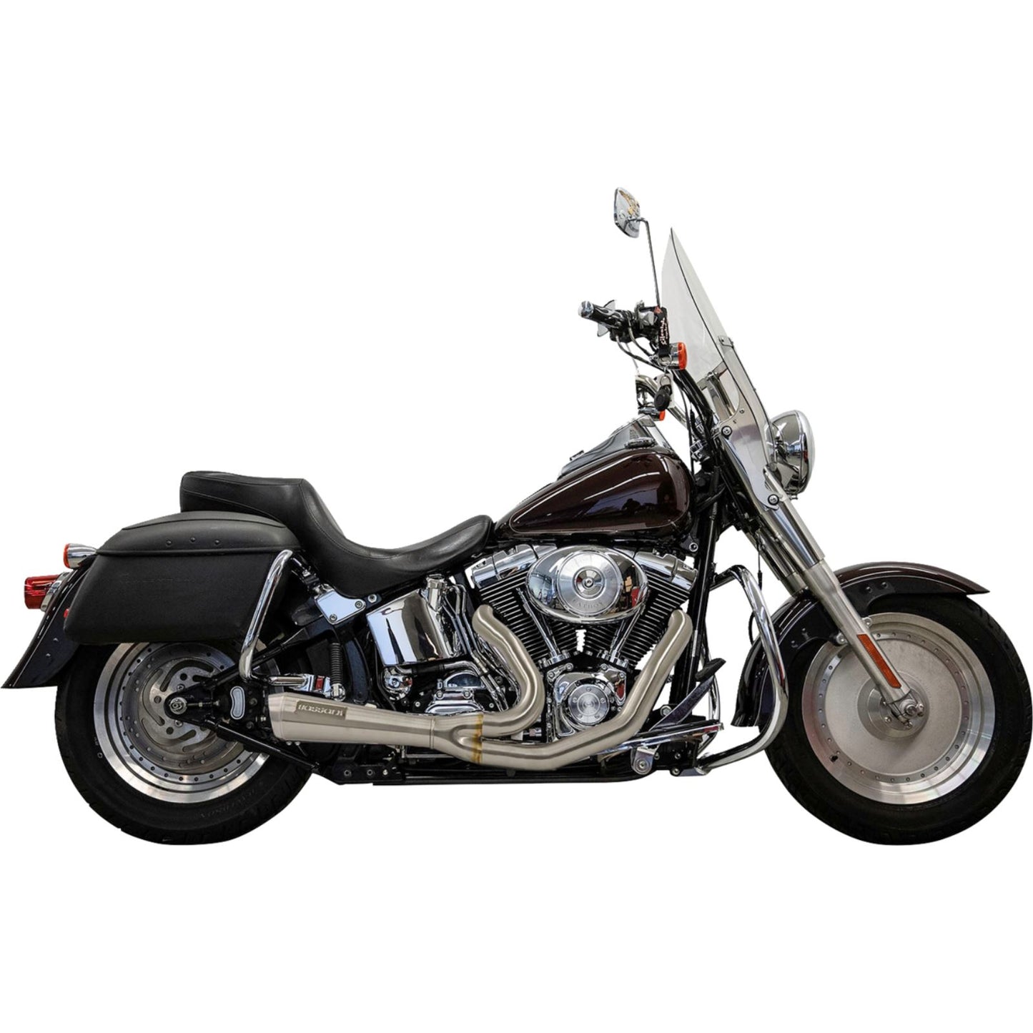 Bassani Manufacturing 2-into-1 Ripper Exhaust System - Short - Black for Twin Cam Softails [MPN: 1S6B]_1550614