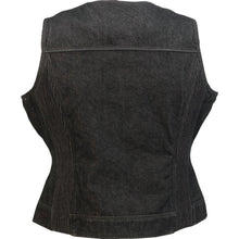 Z1R Women's Denim Vest - Black_1624433