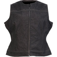 Z1R Women's Denim Vest - Black_1624432