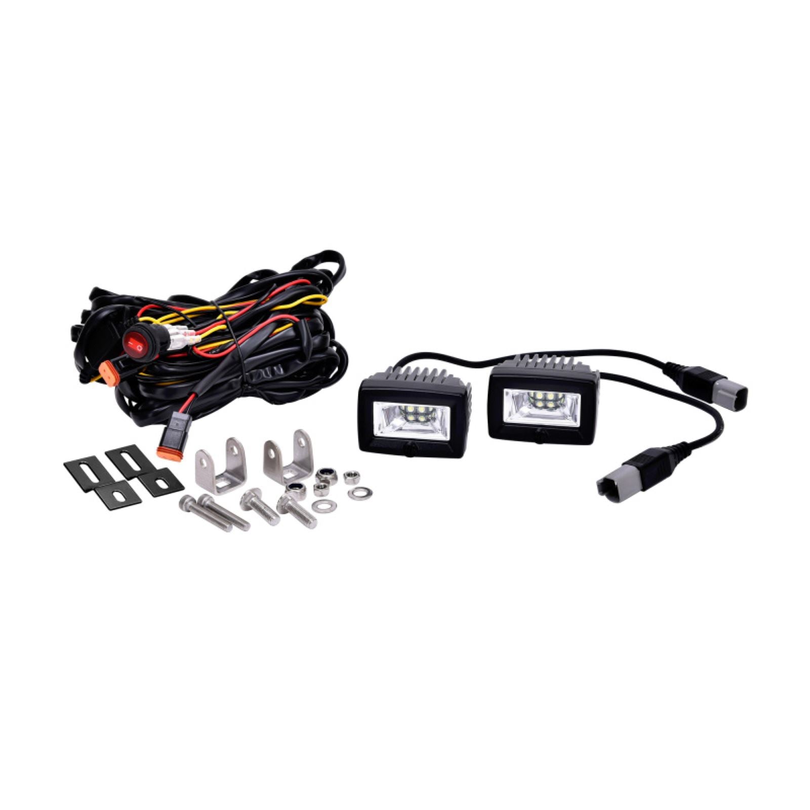 KC HiLiTES C-Series C2 LED 2" Backup Area Flood Light 20w (Pair Pack System) - Black [MPN: 519]_1551548