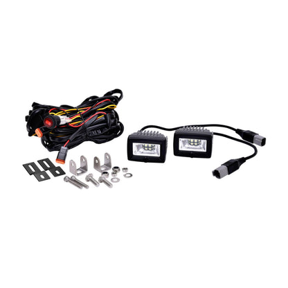 KC HiLiTES C-Series C2 LED 2" Backup Area Flood Light 20w (Pair Pack System) - Black [MPN: 519]_1551548