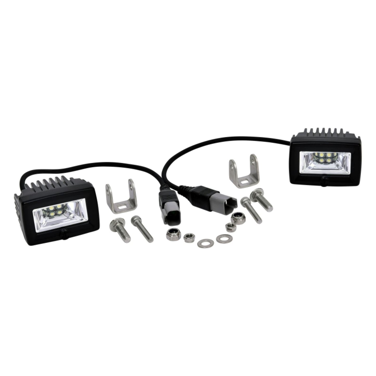 KC HiLiTES C-Series C2 LED 2" Backup Area Flood Light 20w (Pair Pack System) - Black [MPN: 519]_1551581