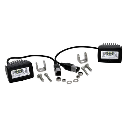 KC HiLiTES C-Series C2 LED 2" Backup Area Flood Light 20w (Pair Pack System) - Black [MPN: 519]_1551581