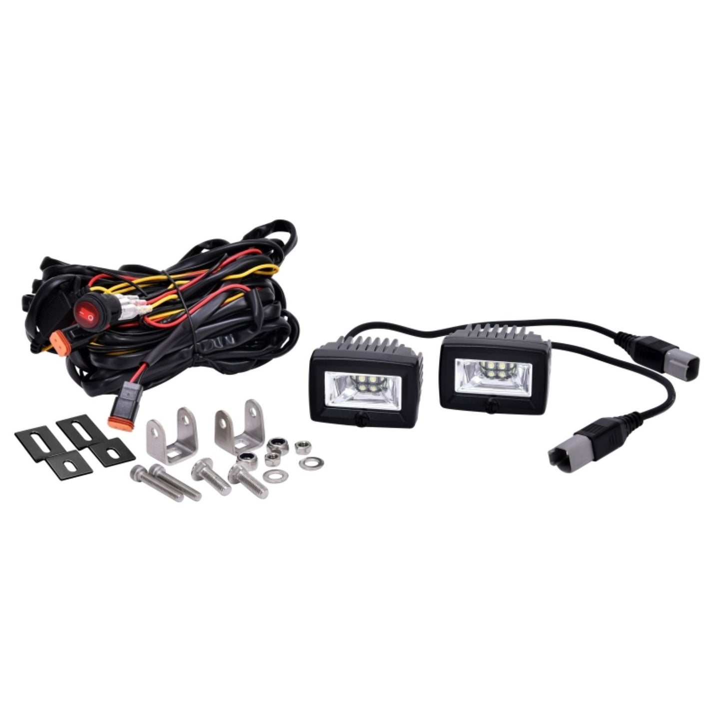 KC HiLiTES C-Series C2 LED 2" Backup Area Flood Light 20w (Pair Pack System) - Black [MPN: 519]_1551582