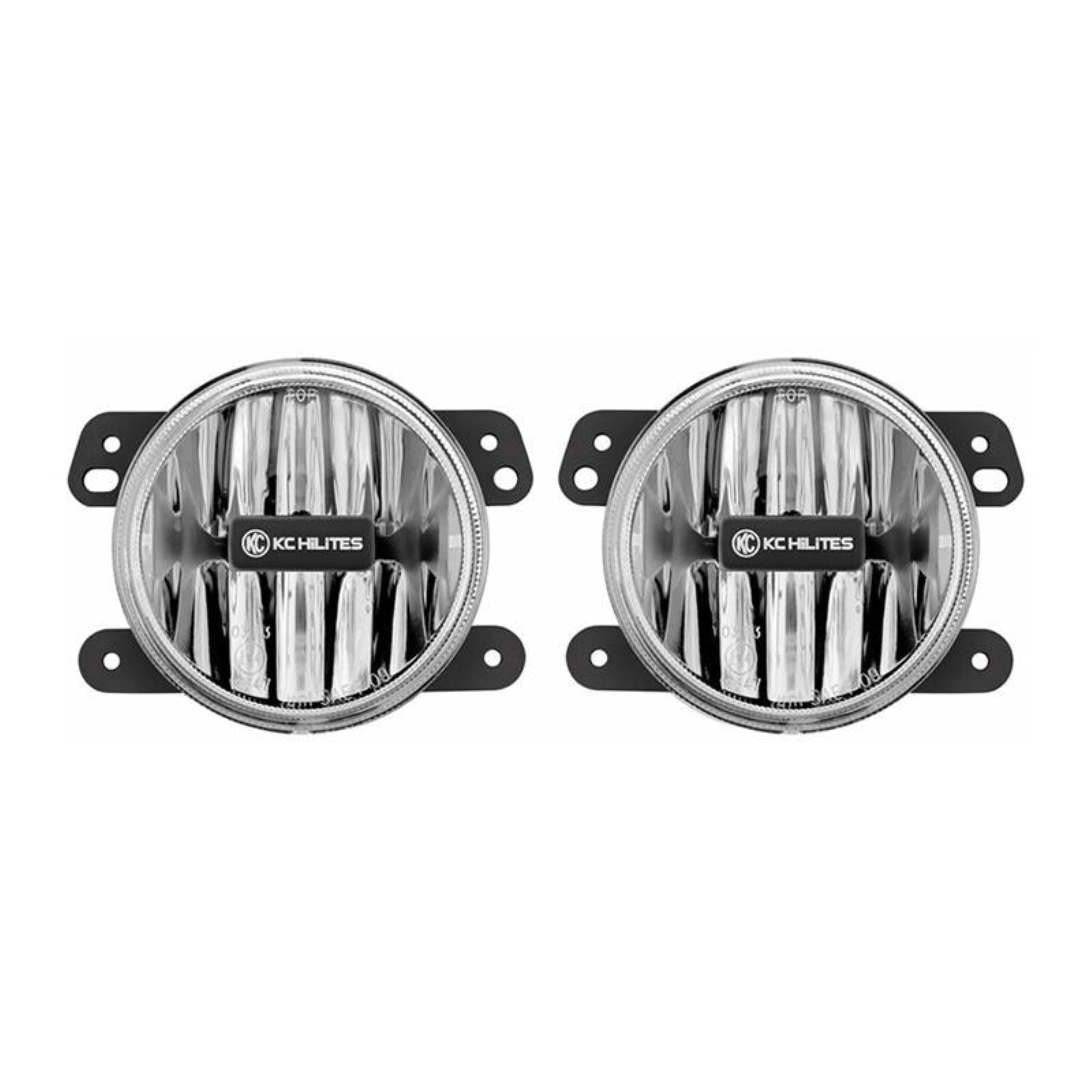 KC HiLiTES 4" Gravity G4 LED Light 10w SAE/ECE Clear Fog Beam (Pair Pack System) [MPN: 497]_1551681