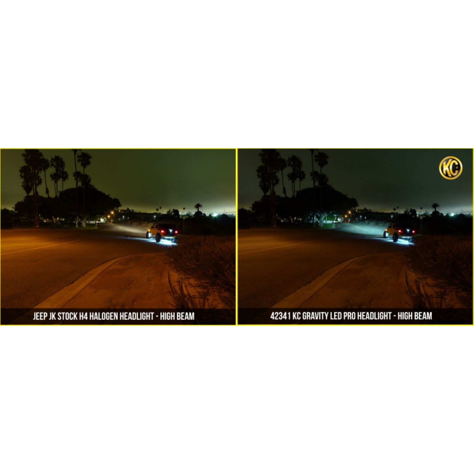 KC HiLiTES 7" Gravity LED Pro DOT Headlight fits 07-18 Jeep JK (Not for Rubicon/Sahara) - Pair [MPN: 42341]_1551661