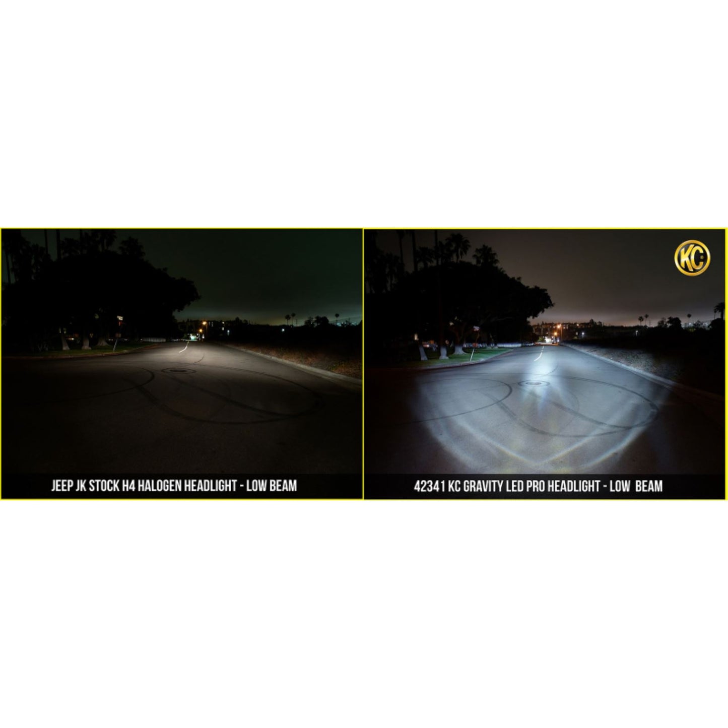 KC HiLiTES 7" Gravity LED Pro DOT Headlight fits 07-18 Jeep JK (Not for Rubicon/Sahara) - Pair [MPN: 42341]_1551662