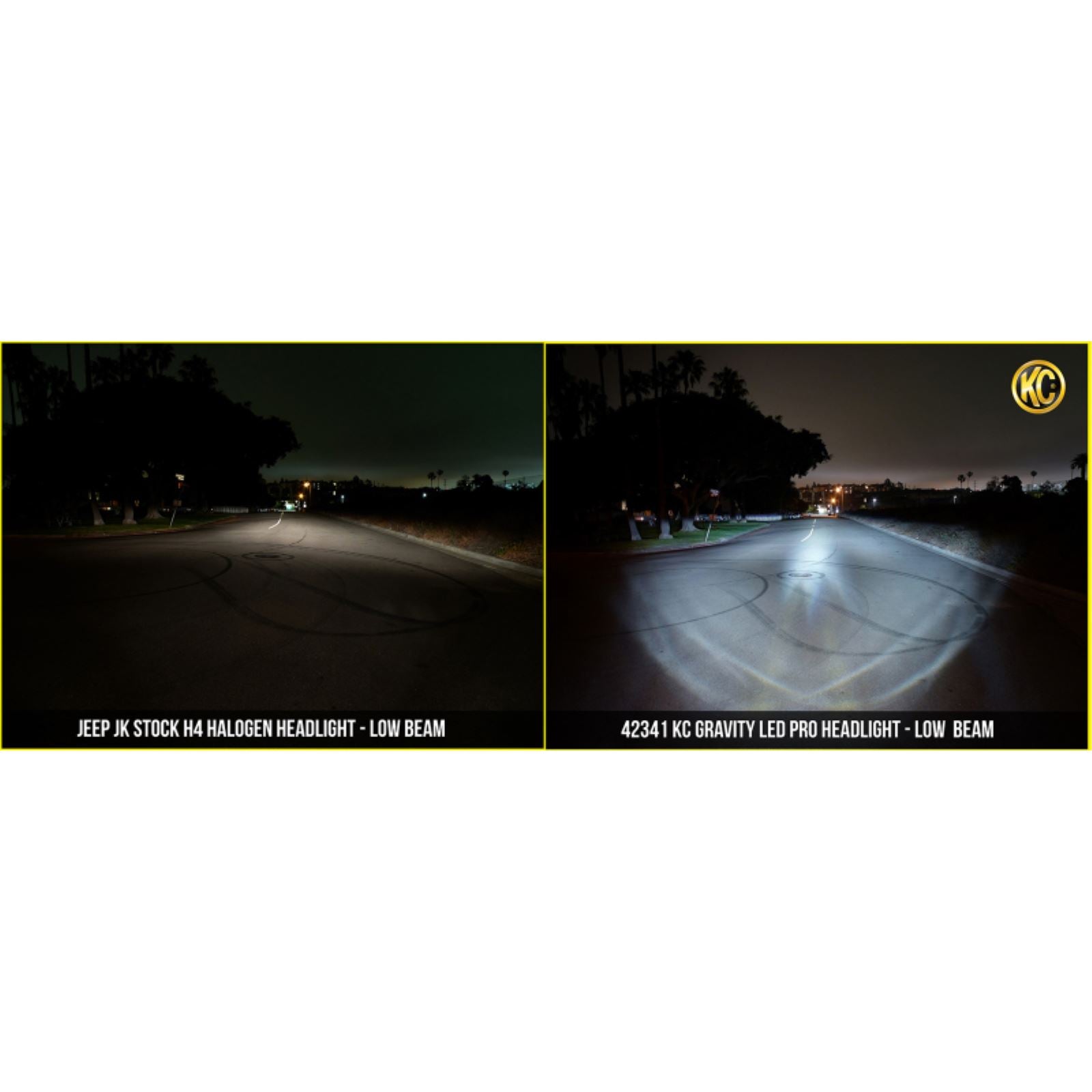 KC HiLiTES 7" Gravity LED Pro DOT Headlight fits 07-18 Jeep JK (Not for Rubicon/Sahara) - Pair [MPN: 42341]_1551662