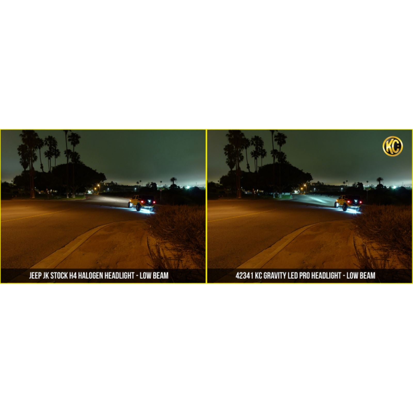 KC HiLiTES 7" Gravity LED Pro DOT Headlight fits 07-18 Jeep JK (Not for Rubicon/Sahara) - Pair [MPN: 42341]_1551591
