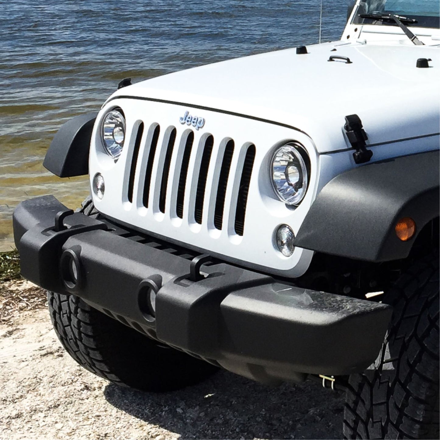 KC HiLiTES 7" Gravity LED Pro DOT Headlight fits 07-18 Jeep JK (Not for Rubicon/Sahara) - Pair [MPN: 42341]_1551639
