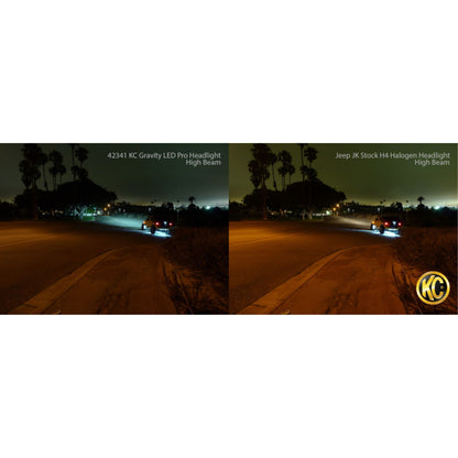 KC HiLiTES 7" Gravity LED Pro DOT Approved Headlight fits 07-18 Jeep JK - Single [MPN: 4234]_1551736