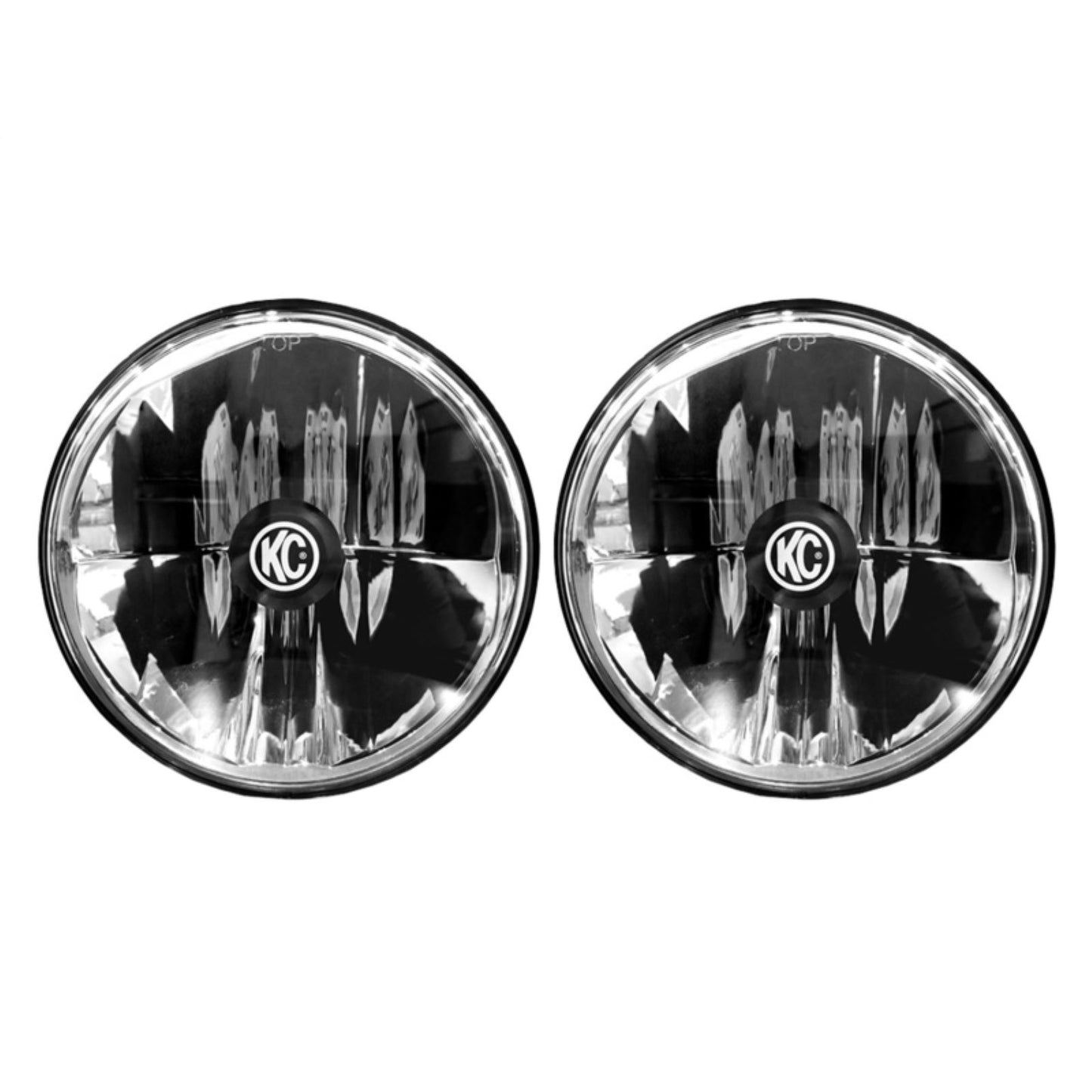 KC HiLiTES 7" Gravity LED H4 DOT Approved Headlight fits 97-06 Jeep TJ/Univ. - Pair [MPN: 42361]_1551703