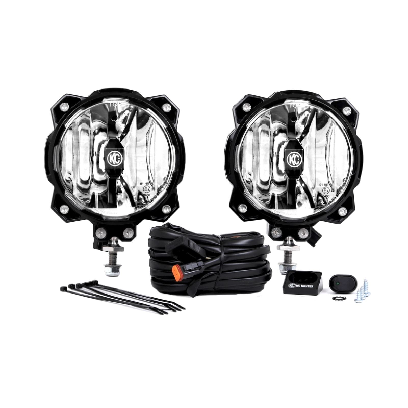 KC HiLiTES 6" Pro6 Gravity LED Light 20w Single Mount Spot Beam (Pair Pack System) [MPN: 91301]_1551775