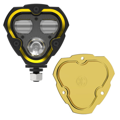 KC HiLiTES FLEX ERA 3 Dual Mode SAE Fog Light - Single Light Master Kit - Clear + Yellow Lens [MPN: 1284]_1552124