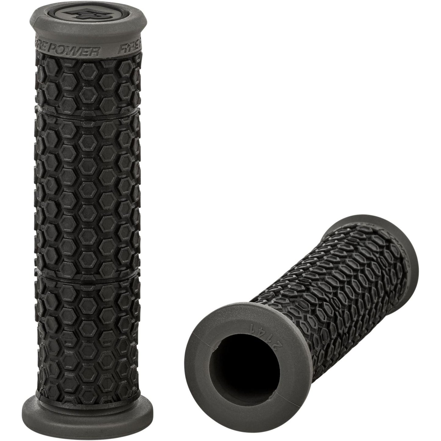 Fire Power Pilot ATV Standard Grips - Black/Gray [MPN: 24-0129]_1882994