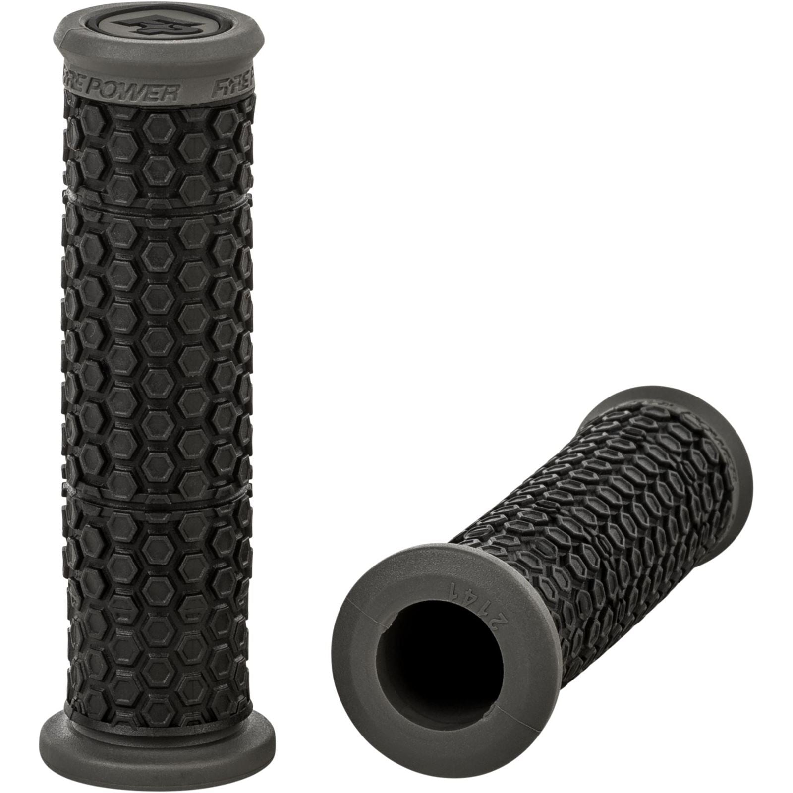 Fire Power Pilot ATV Standard Grips - Black/Gray [MPN: 24-0129]_1882994