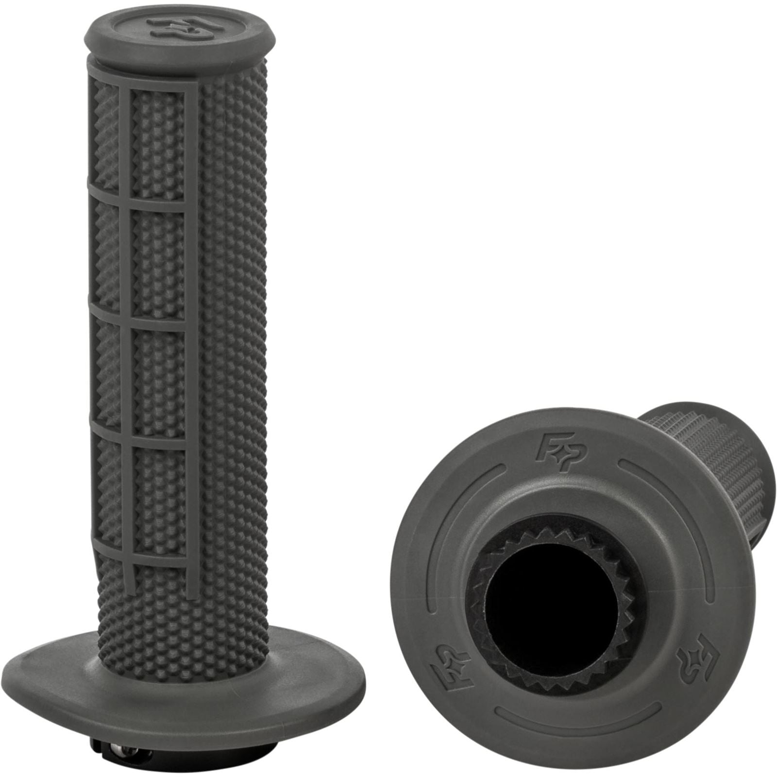 Fire Power Control MX Lock-On Grips - Gray - Half Waffle [MPN: 24-0202]_1882987