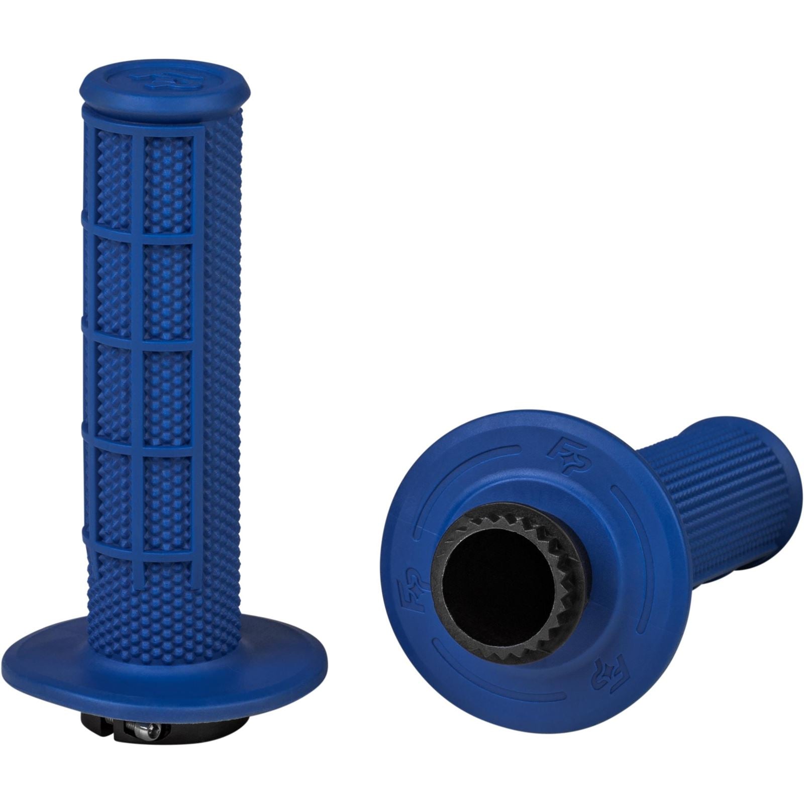 Fire Power Control MX Lock-On Grips - Blue - Half Waffle [MPN: 24-0204]_1882981