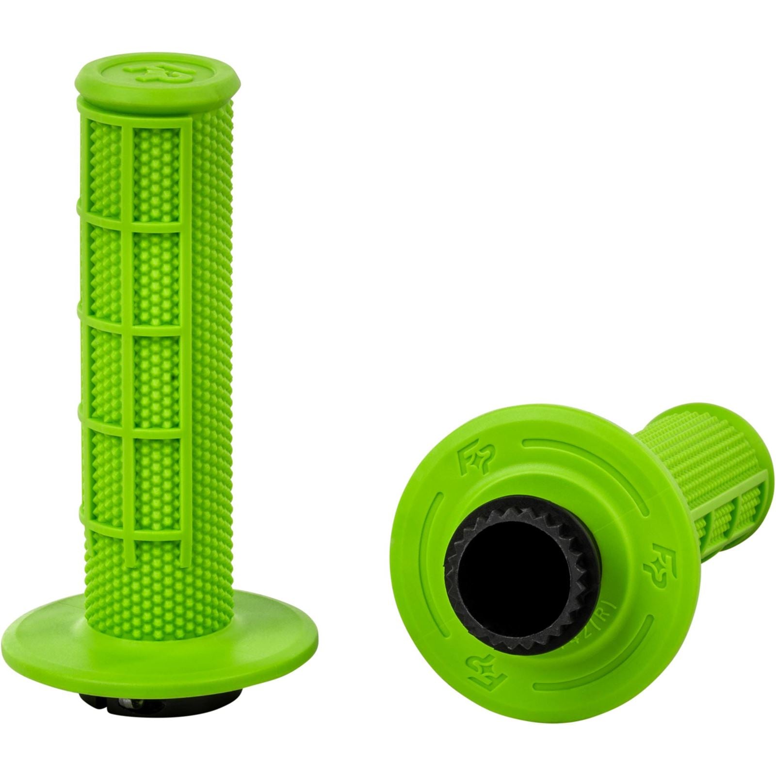 Fire Power Control MX Lock-On Grips - Green - Half Waffle [MPN: 24-0206]_1882982