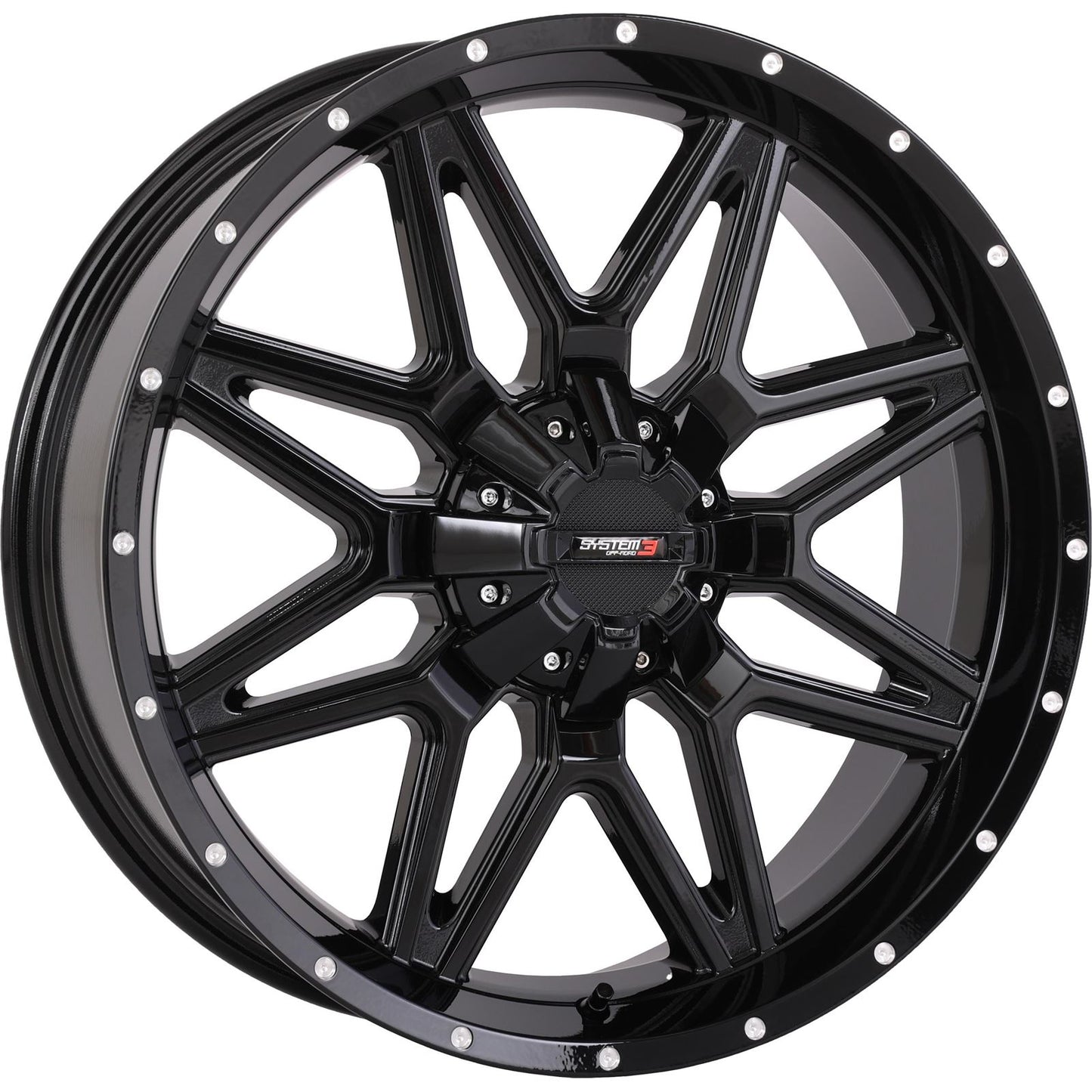 System 3 ST7 Wheel - 20X7 4+3 (+10mm) 4/137 & 4/156 - Gloss Black 20S3-7135_1553884