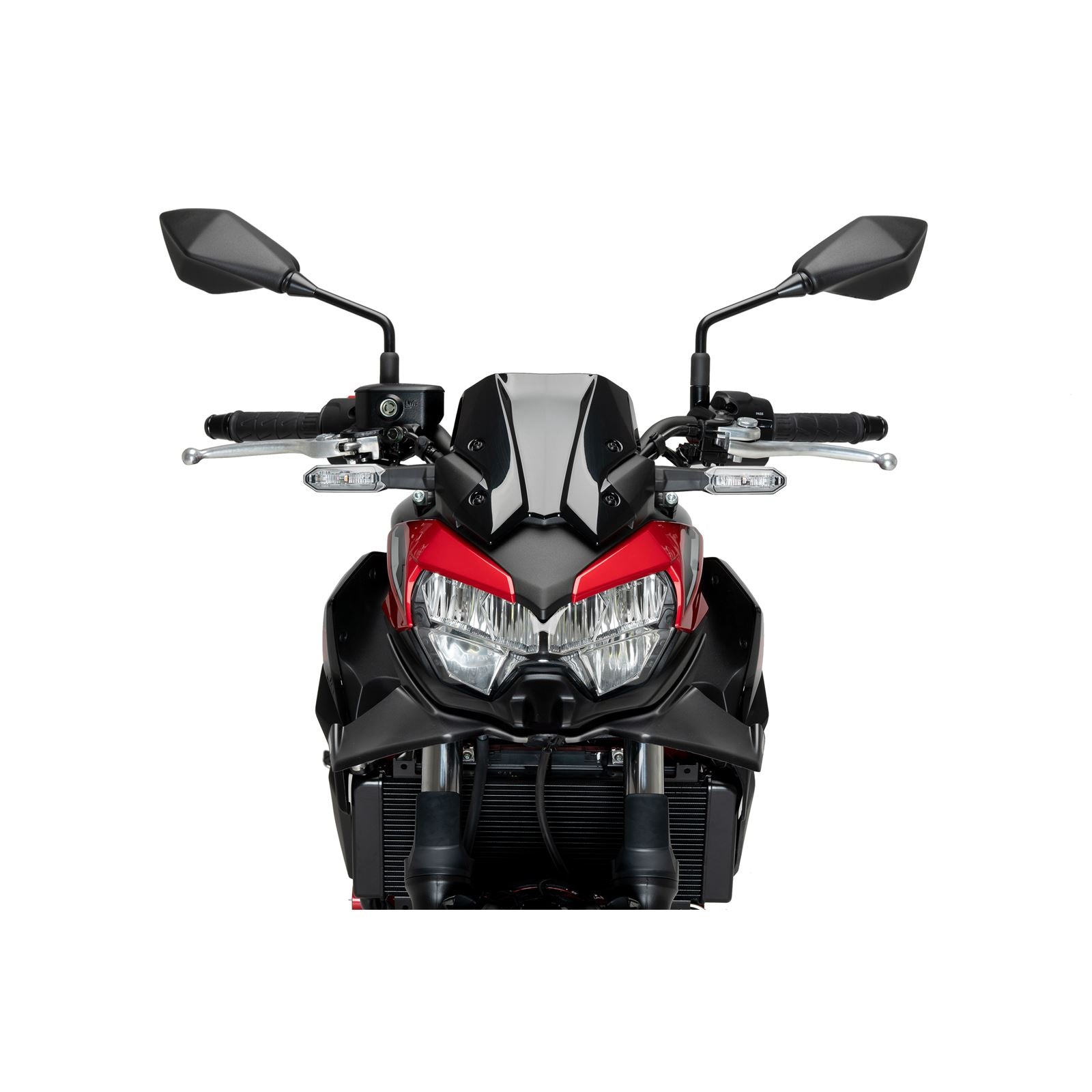 Puig Downforce Front Spoiler - Matte Black - for Kawasaki 21134J_1553899