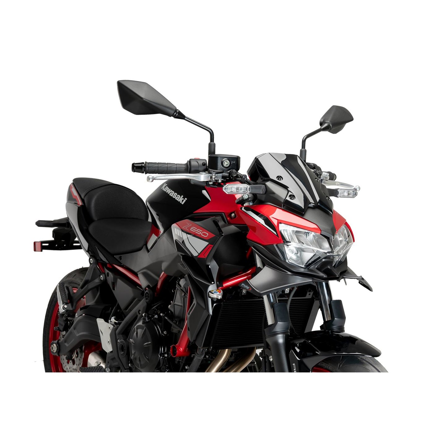 Puig Downforce Front Spoiler - Matte Black - for Kawasaki 21134J_1553901