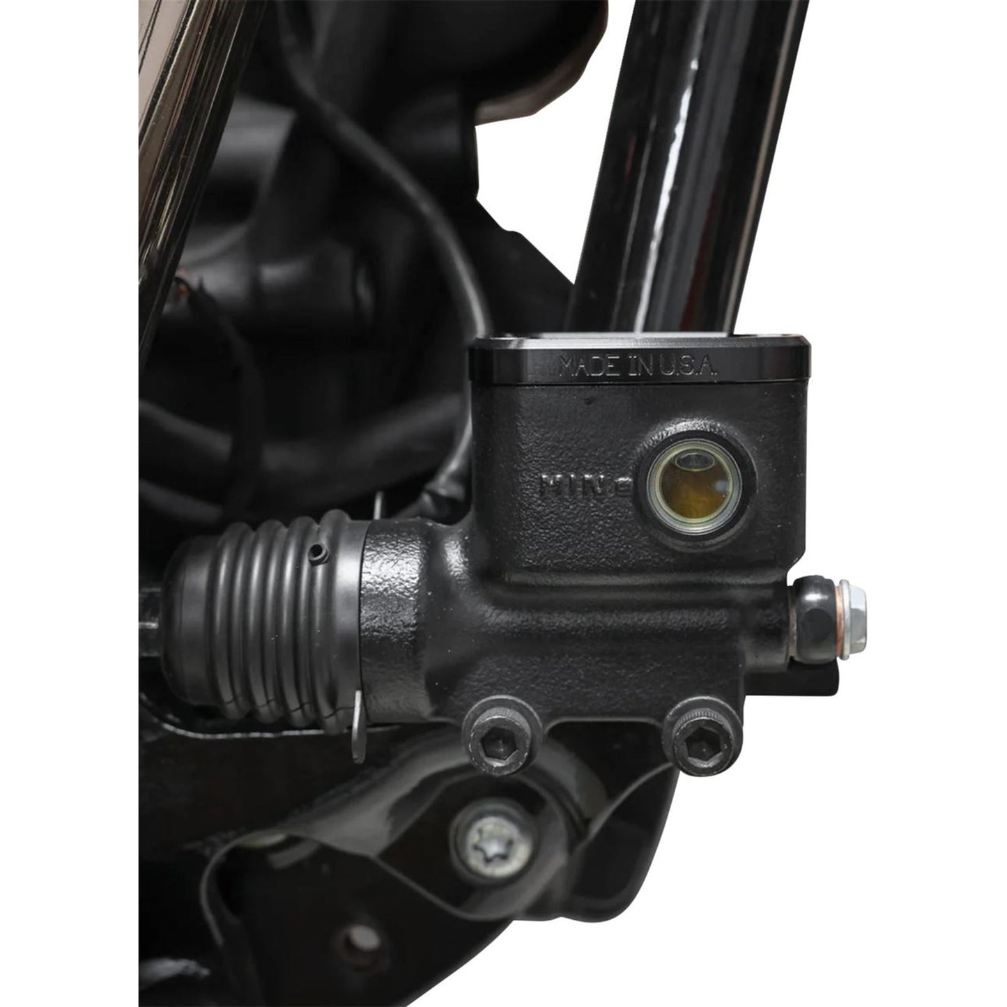 Thrashin Supply Company Brake Reservoir Cap - Rear - Black - Twice Cut - '18+ Softail [MPN: TSC-3177-4]_1589885