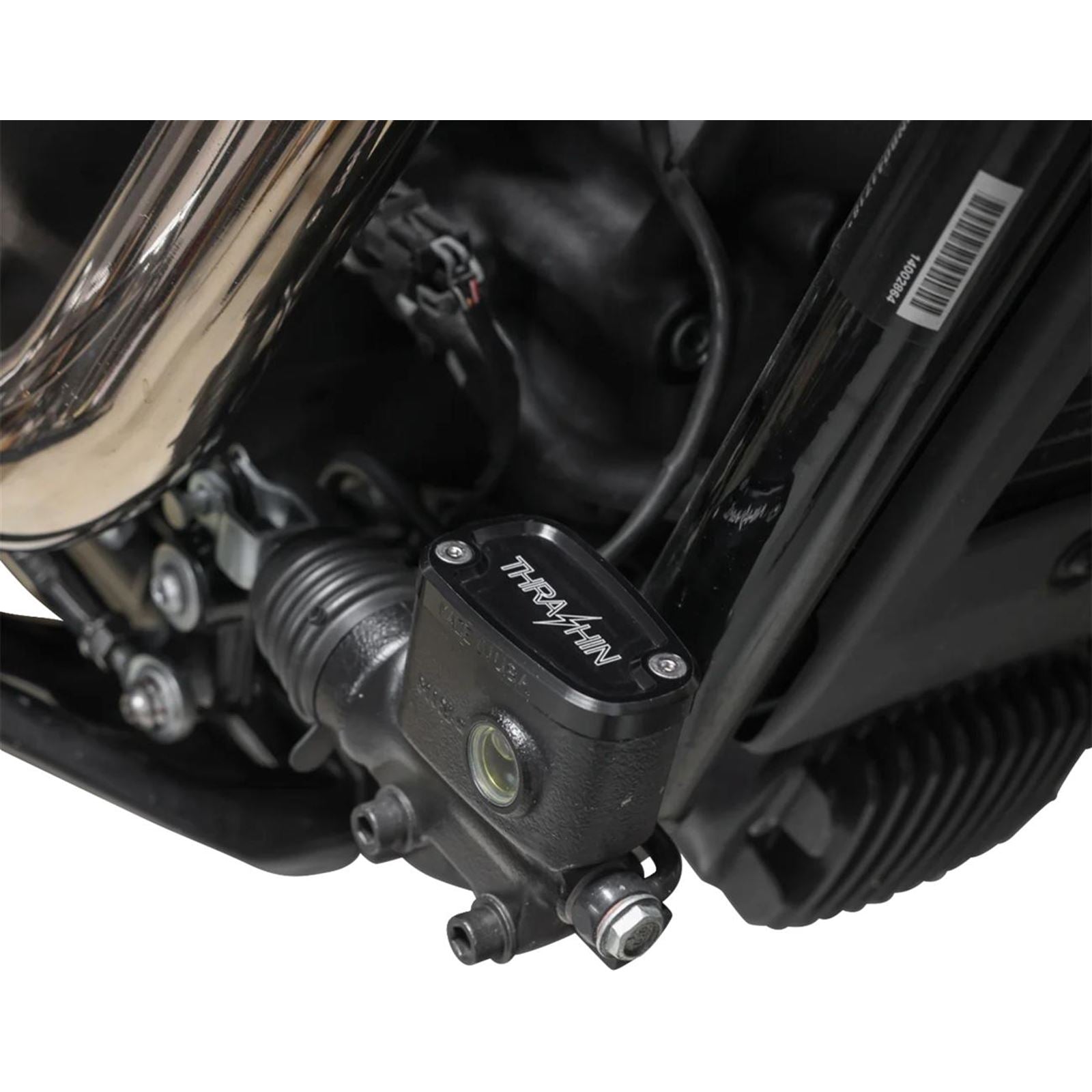 Thrashin Supply Company Brake Reservoir Cap - Rear - Black - Twice Cut - '18+ Softail [MPN: TSC-3177-4]_1589902