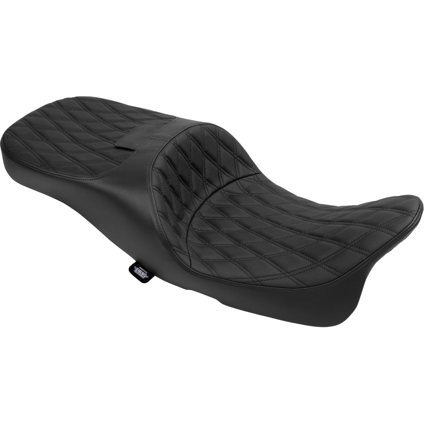 Drag Specialties Extended Reach Freedom Seat - Vinyl - Diamond - Black Stitch - FLT/FLH 0801-1980_1555620